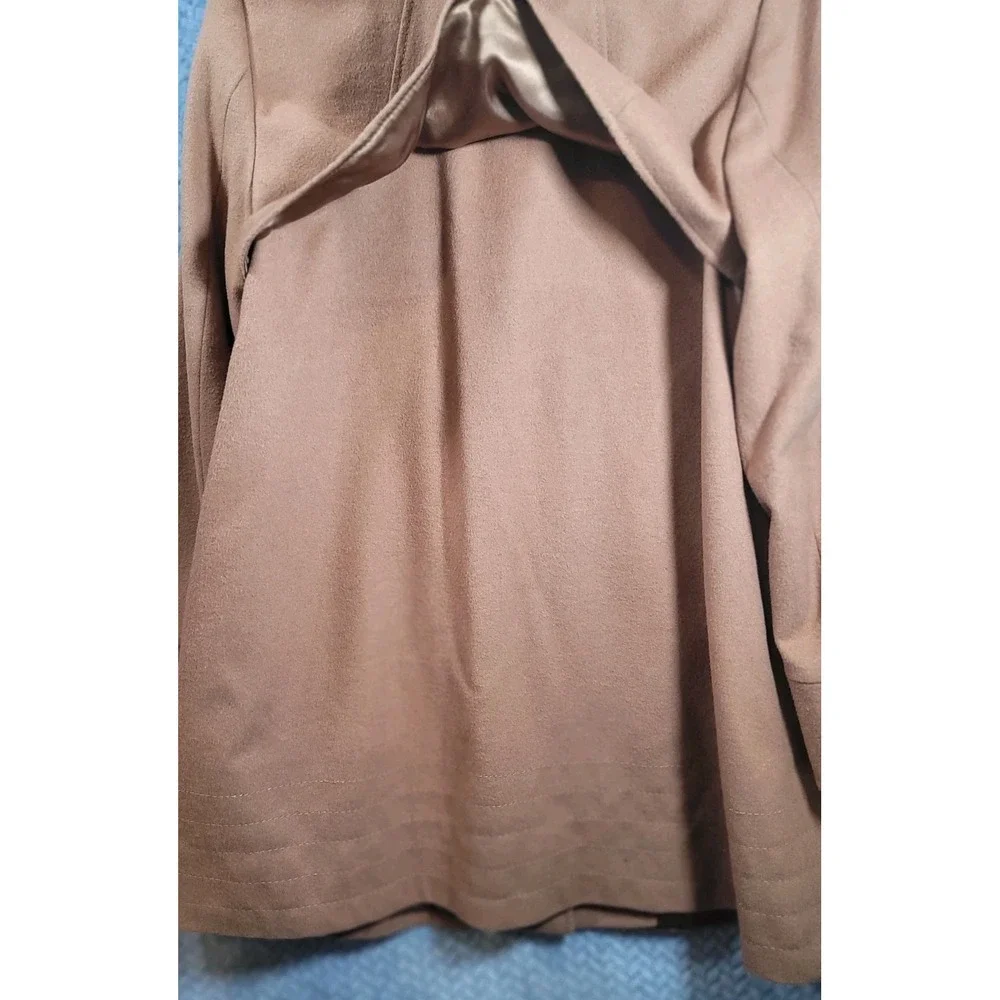 Kristen Blake Camel Brown Wool Blend Coat Womens Size 12 Button Up Winter‎ Boho